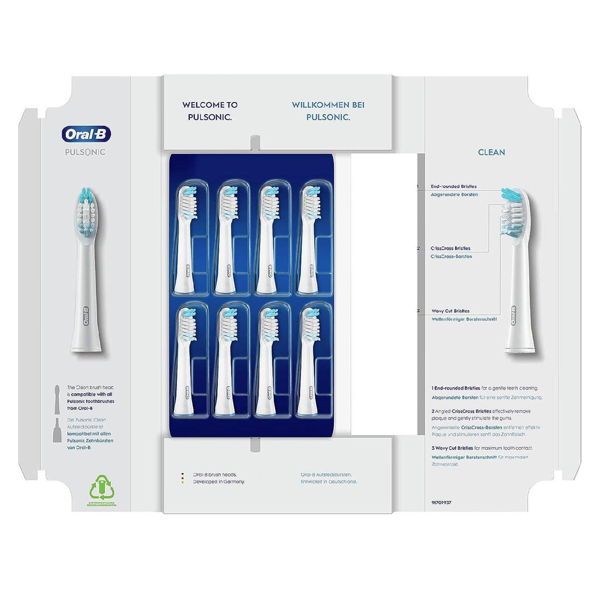 Oral-B Pulsonic Clean Set 8 Rezerve Periuta de Dinti Electrica