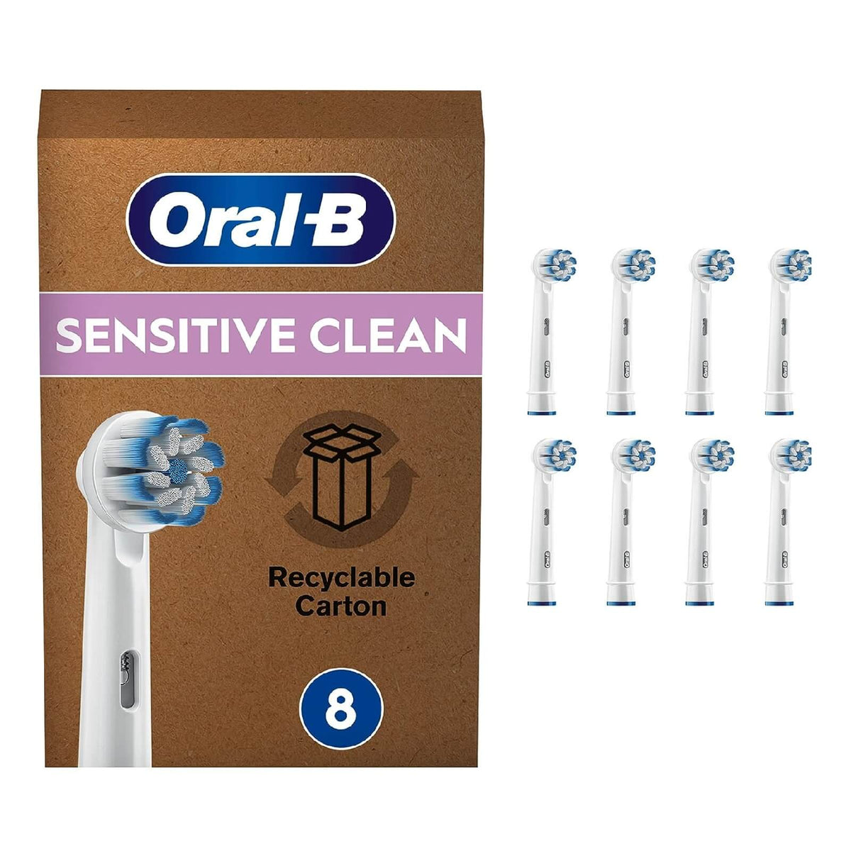Oral-B Sensitive Clean Set 8 Rezerve Periuta de Dinti Electrica