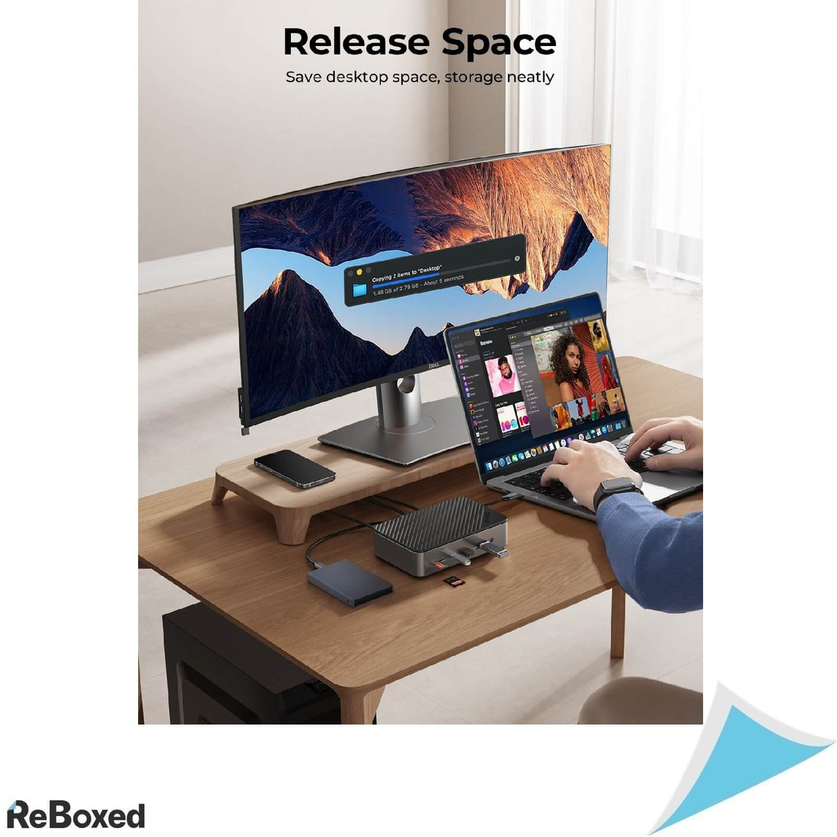 Orico D35M2 Statie Docking cu M.2 si 3.5&quot; USB-C USB-A HDMI Slot TF