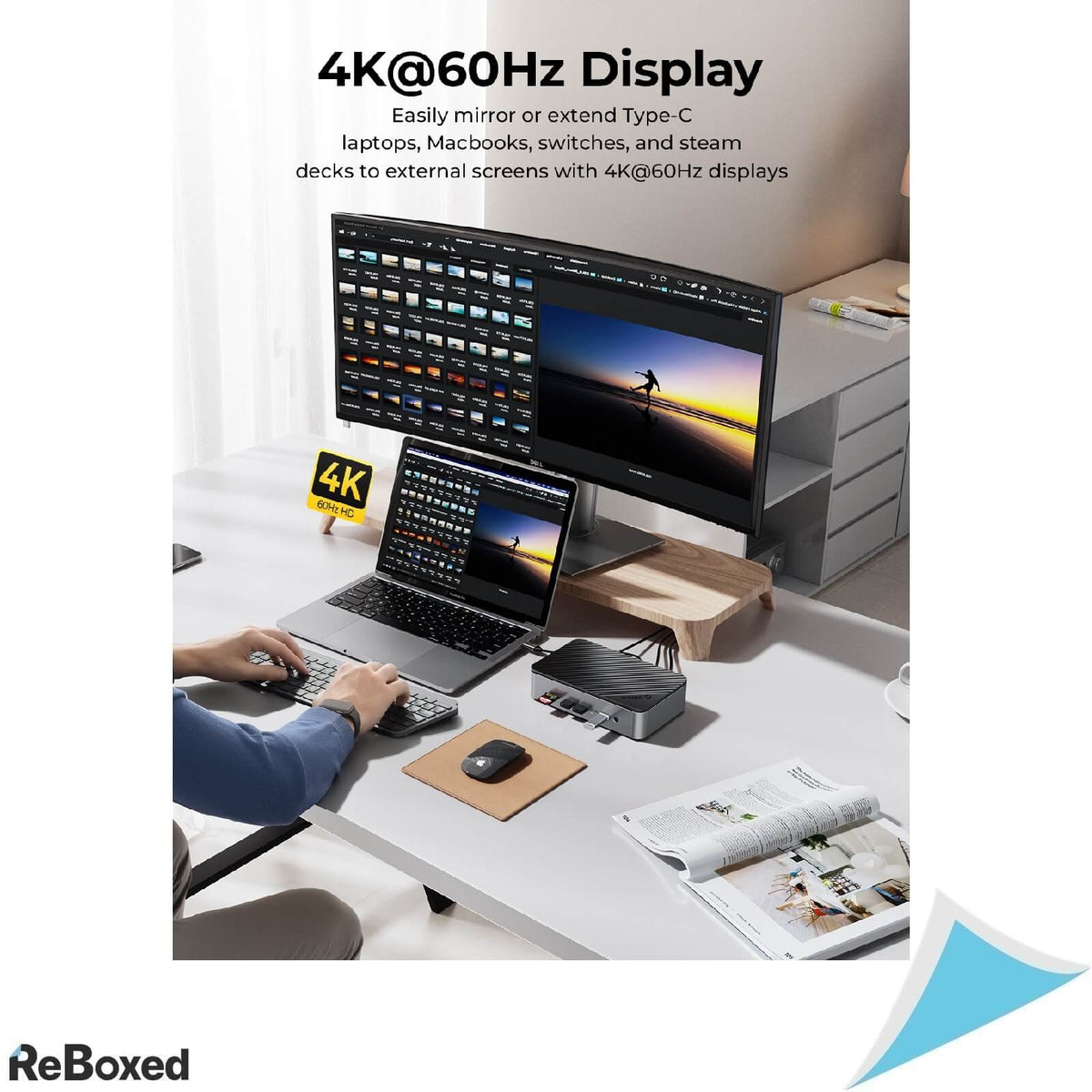 Orico D35M2 Statie Docking cu M.2 si 3.5&quot; USB-C USB-A HDMI Slot TF