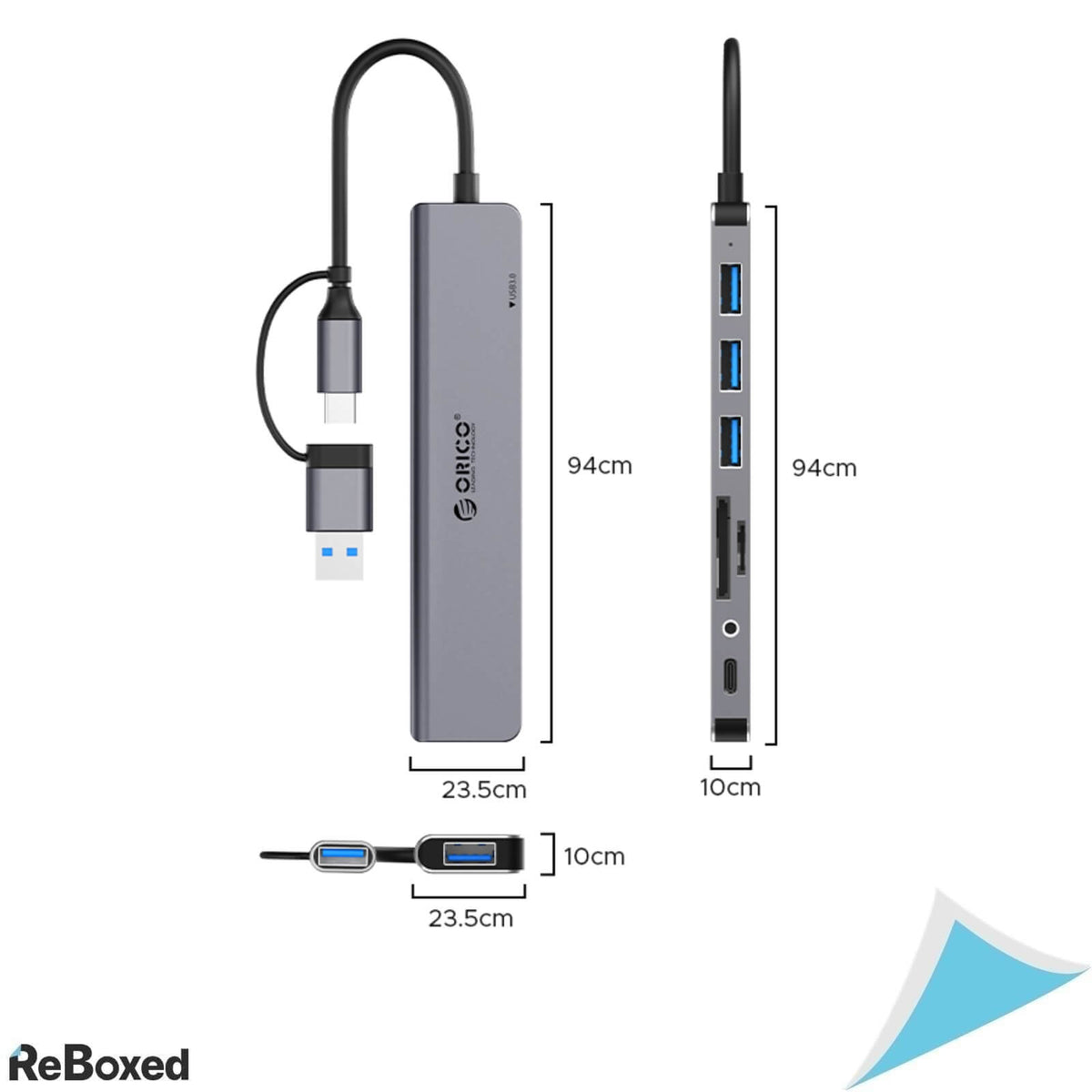 Orico YSA8-U3 HUB Multifunctional 8-in-1 USB-C USB-A SD card