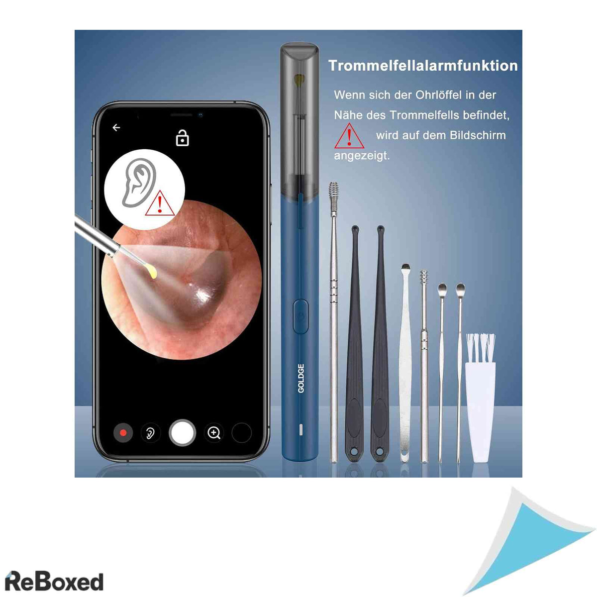 Otoscop Digital HD 1080P GOLDGE, Endoscop Curatare Urechi cu Lupa si Camera 3.5mm