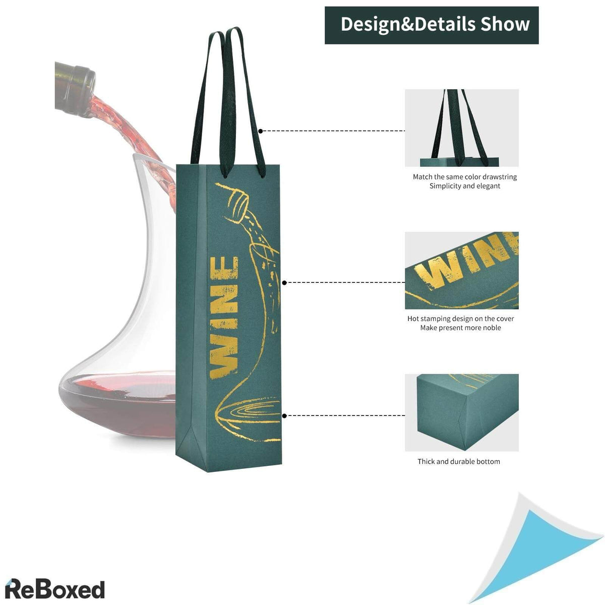 Pajaver Set 8 Pungi pentru Vin