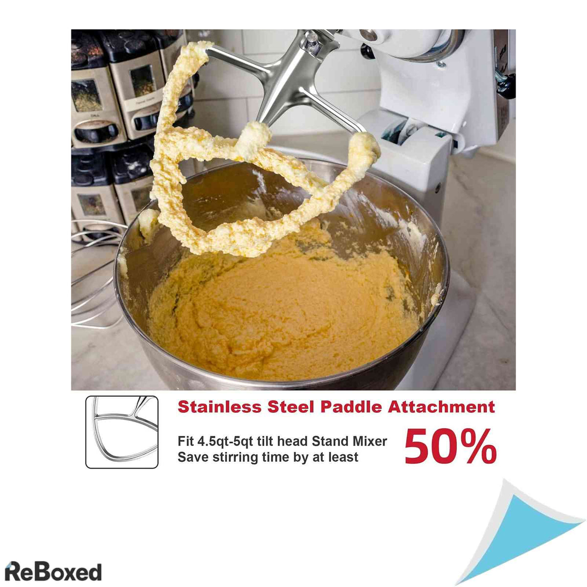 Paleta Amestecare din Otel Inoxidabil COFUN pentru Mixer cu Bol KitchenAid 4.3L - 4.8L