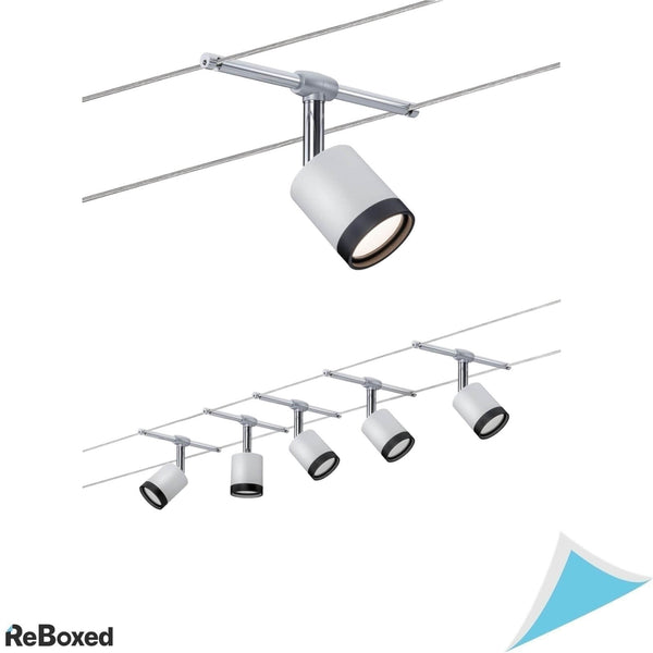 Sistema Cavo TubeLED Paulmann - 5x4W, Bianco/Nero/Cromo, 230/12V, Con Trasformatore - Foto 5