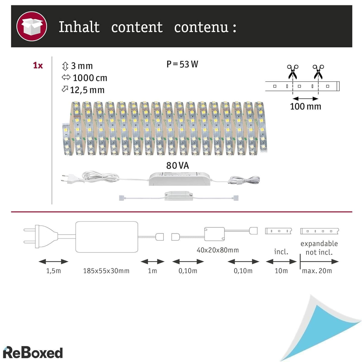 Paulmann MaxLED 500 Banda LED 47W 10m 5500lm 3000K