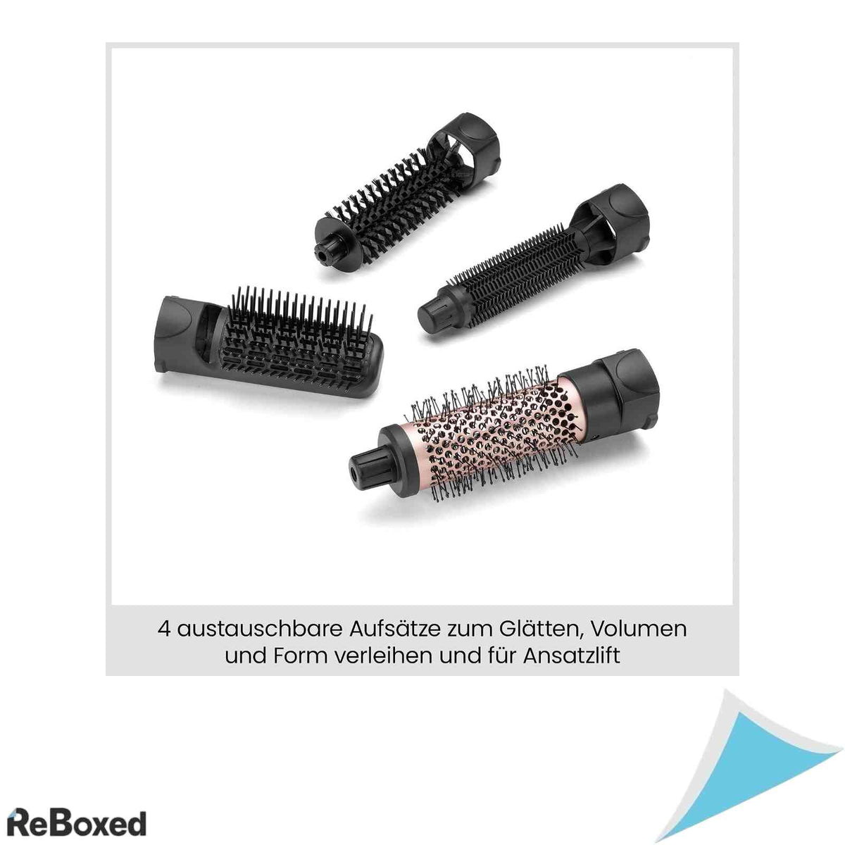 Perie cu Aer Cald BaByliss Smooth Finish 1200 AS122E Putere 1200W Tehnologie Ionica si Ceramica 4 Accesorii Negru Roz