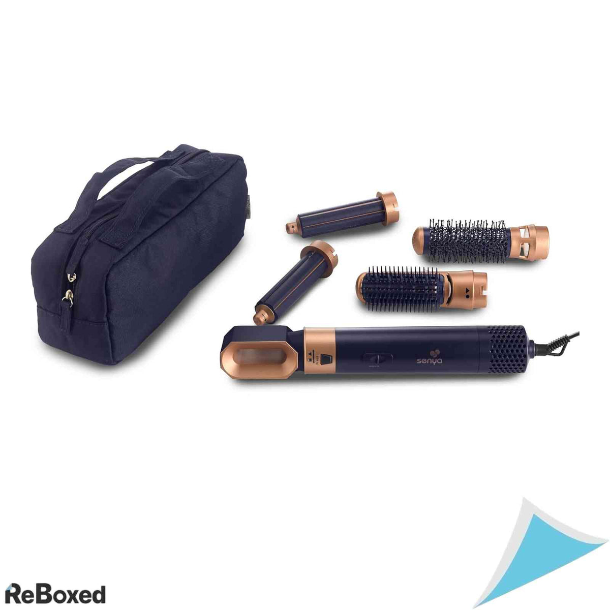 Perie Multifunctionala cu Aer Cald SENYA Hair Designer SYWB-HS012B 5 in 1 1000W Inceput Rapid Bleu Marin