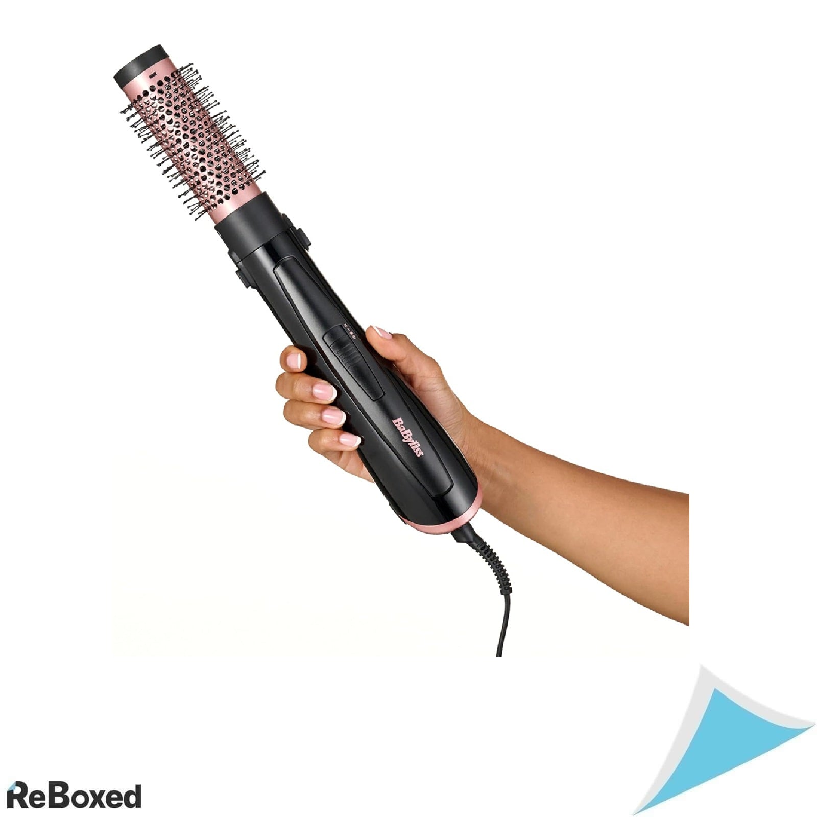 Perie Rotativa cu Aer Cald BaByliss Perfect Finish AS126E, 1000W, Tehnologie Ionica, 3 Accesorii, 2 Trepte Temperatura, Functie Aer Rece