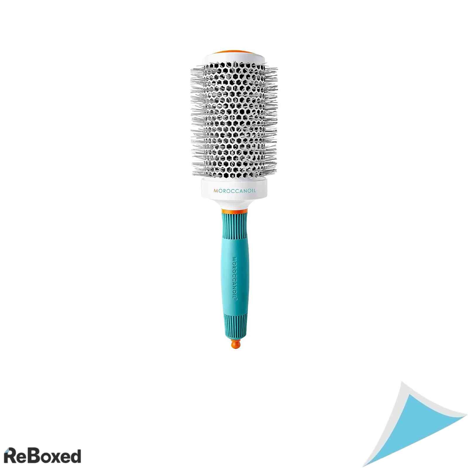 Perie Rotunda Cerama Moroccanoil pentru Coafat si Uscat Parul Diametru 35 mm Portocaliu Turcoaz