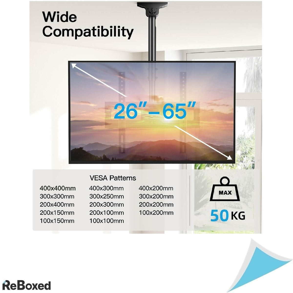 PERLESMITH Suport TV Reglabil pentru Tavan