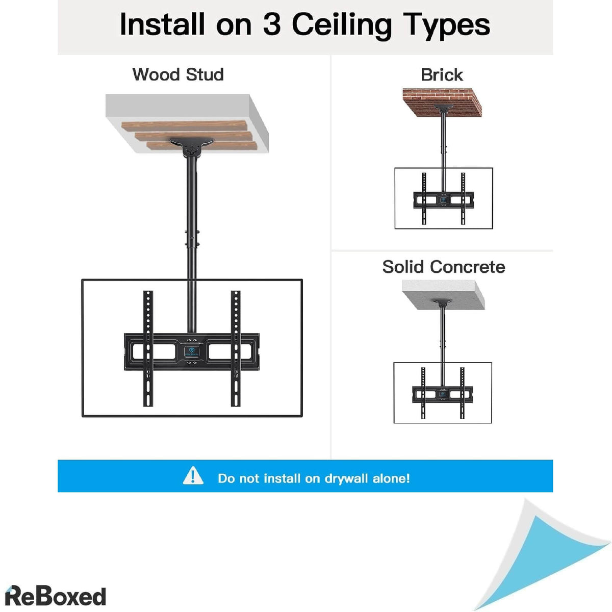 PERLESMITH Suport TV Reglabil pentru Tavan