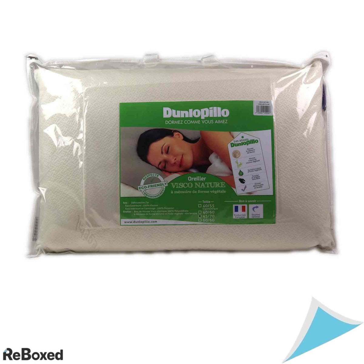 Perna Anatomica Ortopedica Dunlopillo Serenite Memory Foam 45x70 cm Alb
