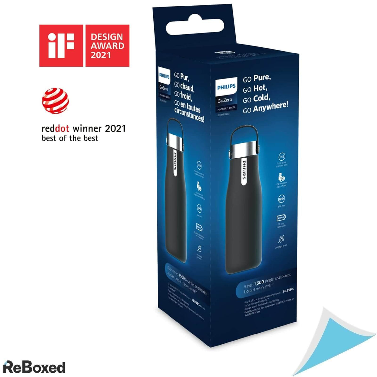 Philips Go Zero Sticla de apa cu autocuratare 590ml