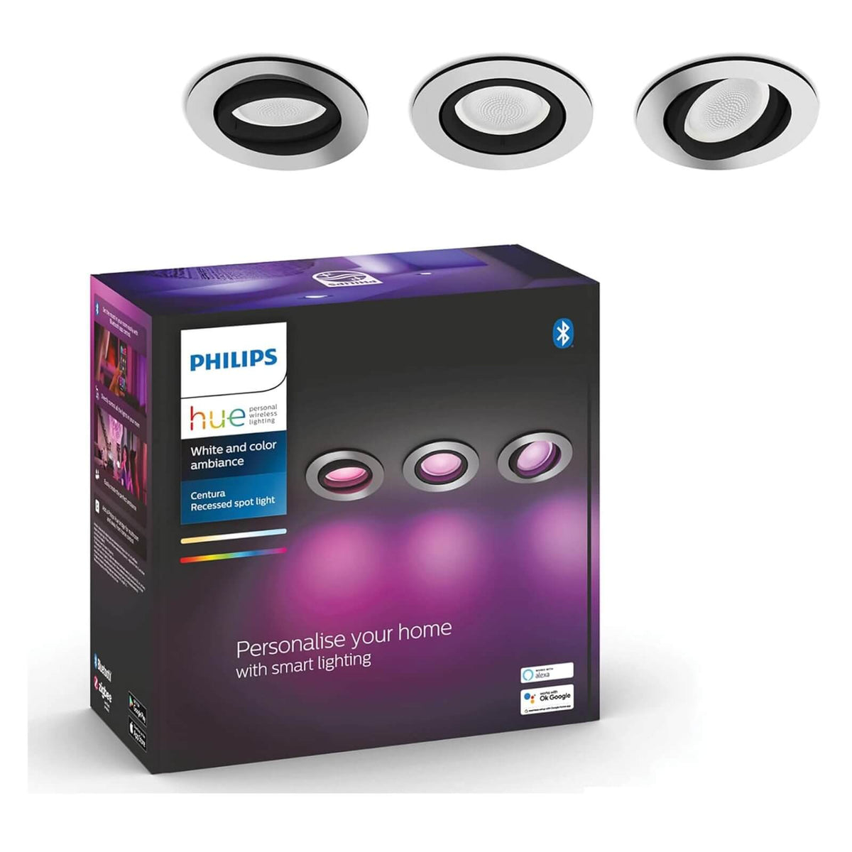 Philips Hue Centura Set Spoturi LED 3x5.7W 1050lm