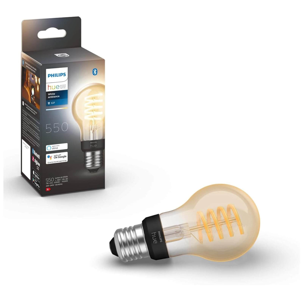 Philips Hue E27 Bec LED 7W 550lm A60 2200-4500K