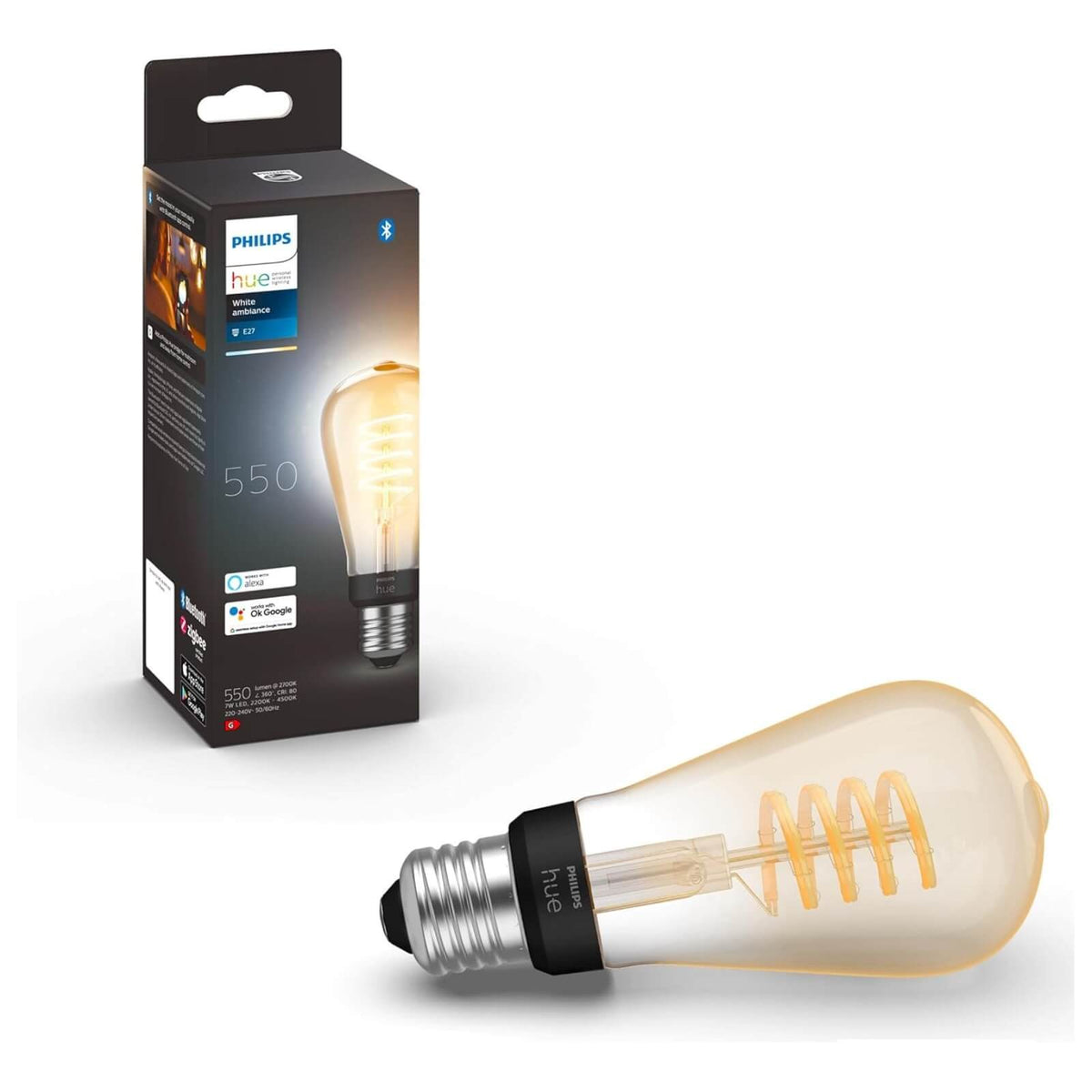 Philips Hue E27 Bec LED 7W 550lm A60 2700K