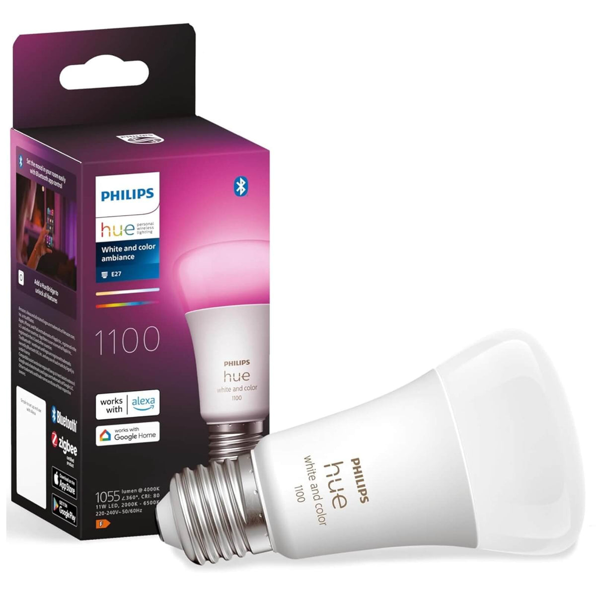 Philips Hue E27 Bec LED 9W 1100lm A60 2700K