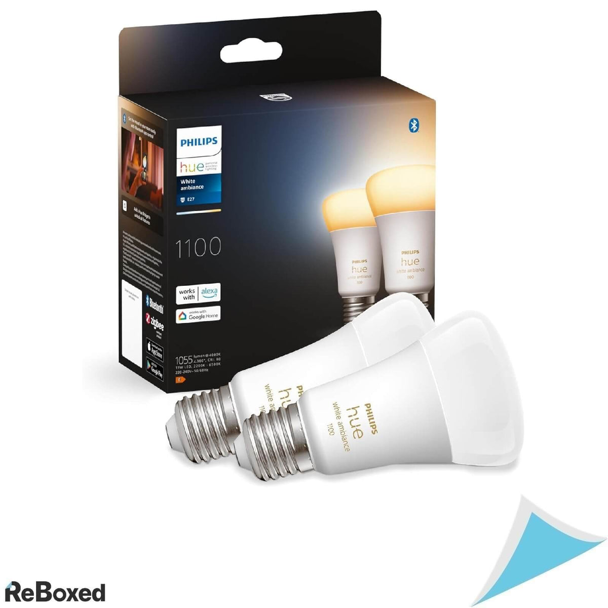 Philips Hue E27 Set 2 Becuri LED 11W 1055 lm
