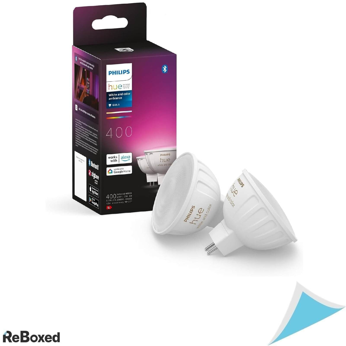 Philips Hue LED Smart Set 2 Spoturi 400lm MR16 GU5.3
