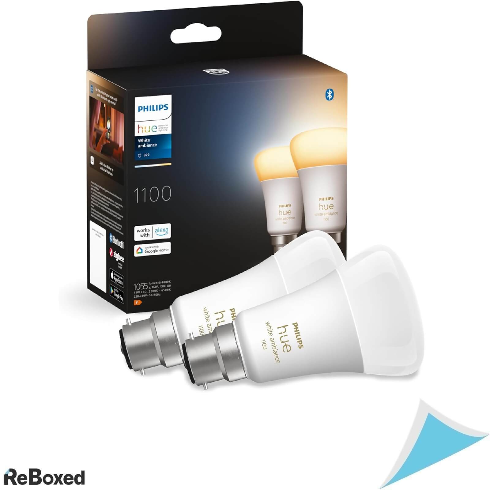Philips Hue Set 2 Becuri Inteligente LED B22 1100lm 75W