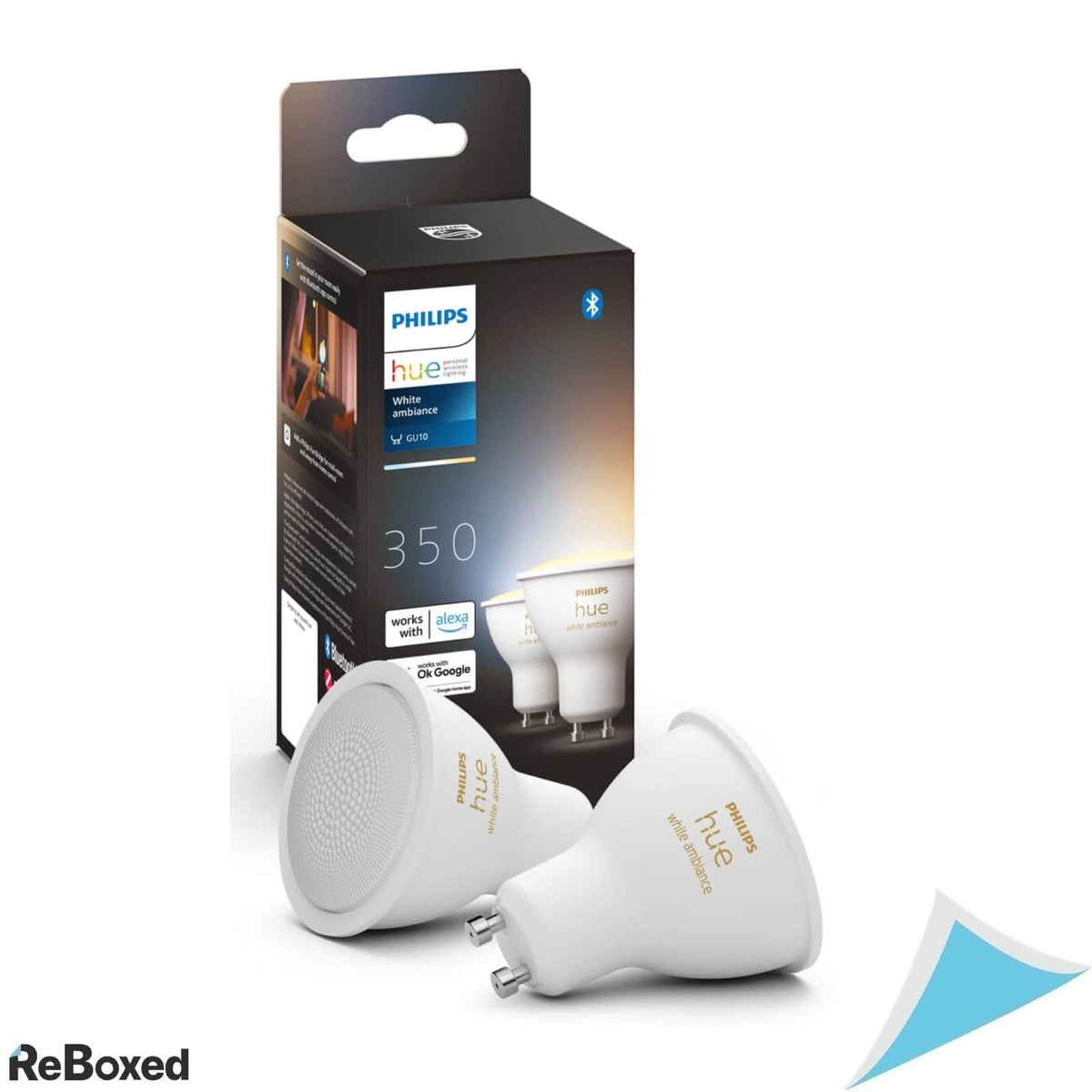 Philips Hue Set 2 Spoturi LED GU10 4.3W 350lm 2700K