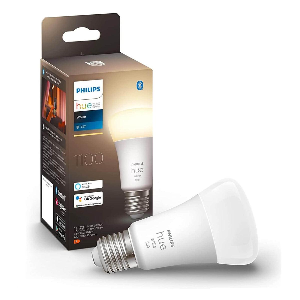 Philips Hue White Bec LED 9.5W 1100lm E27