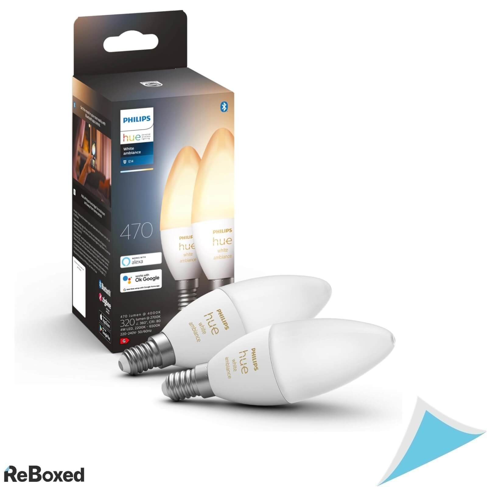 Philips Hue White Set 2 Becuri LED 4W 470lm 2700K