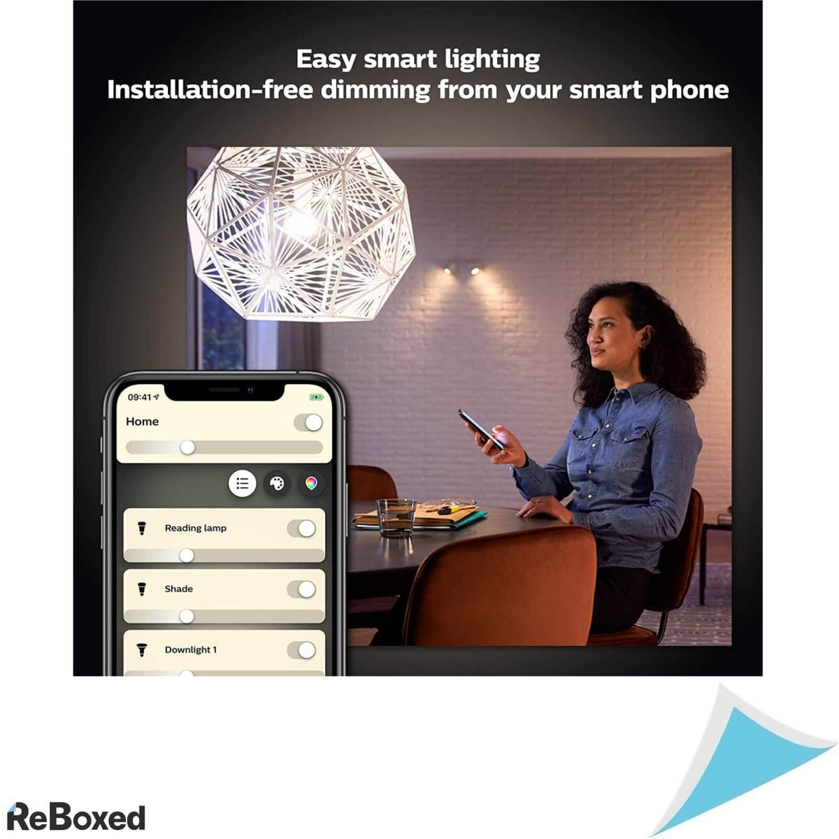 Philips Hue White Set 2 Becuri LED 9W 800lm E27 2700K