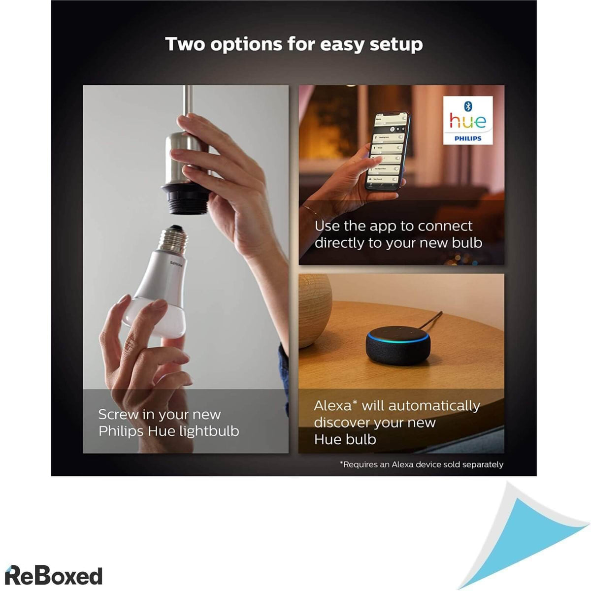 Philips Hue White Set 2 Becuri LED 9W 800lm E27 2700K