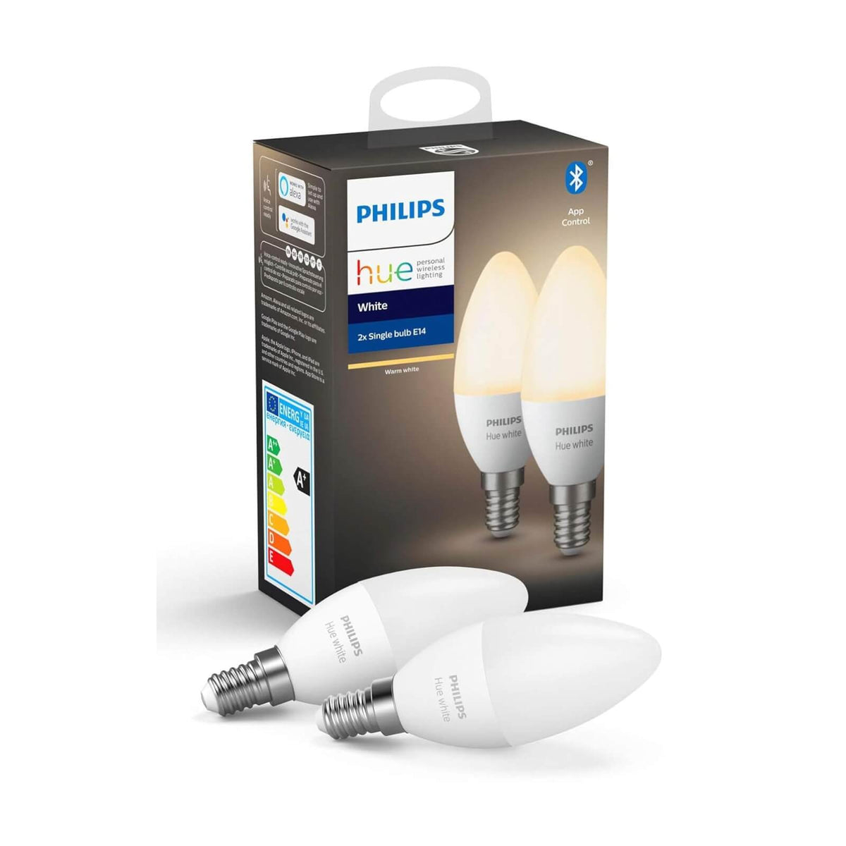 Philips Hue White Set 2 Becuri LED E14 5W 2700K