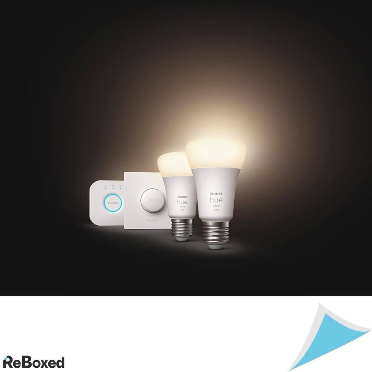 Philips Hue White Starter Kit Intrupator si Consola 9.5W 1100lm E27