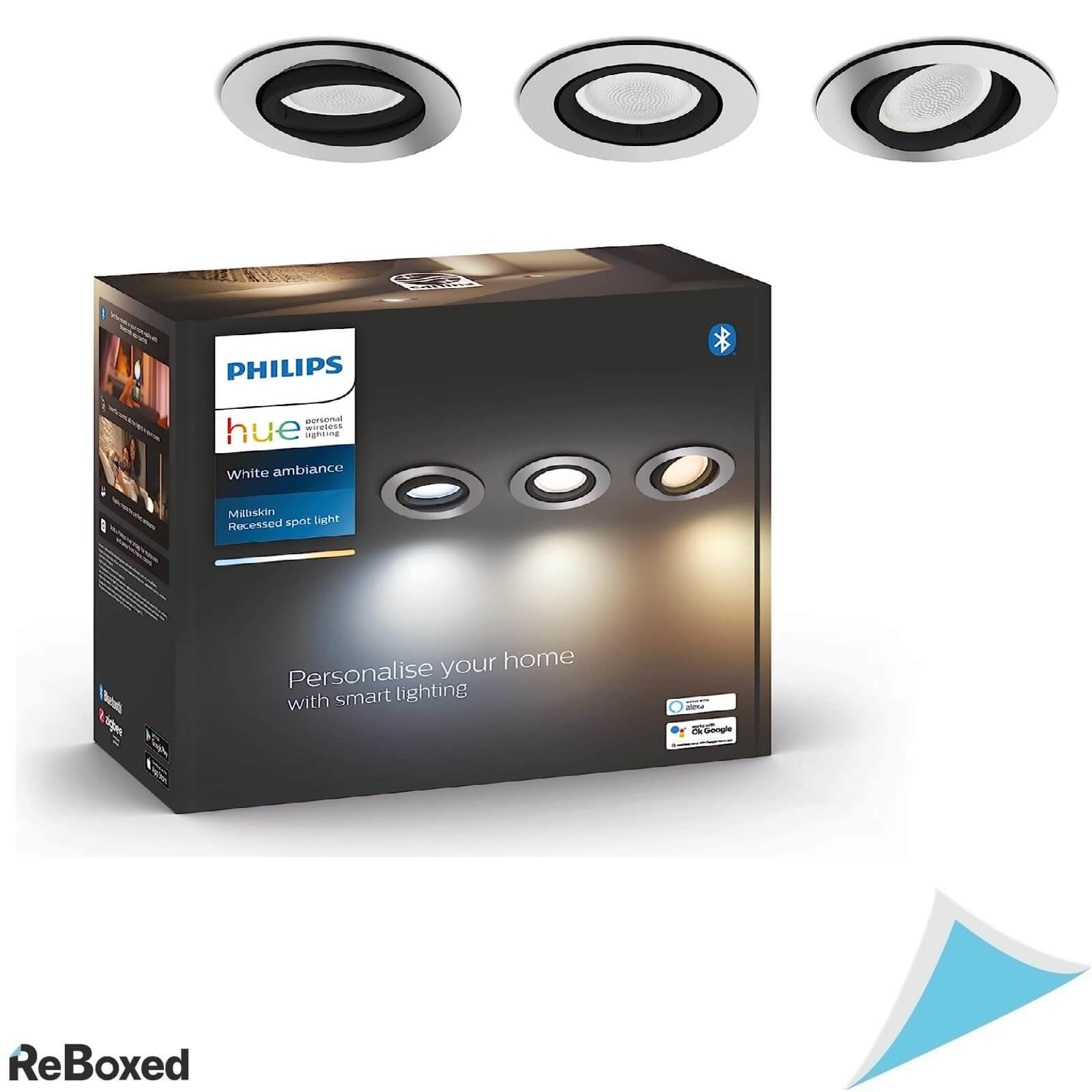Philips Hue Milliskin Set 3 Spoturi LED GU10 350lm 5.7W