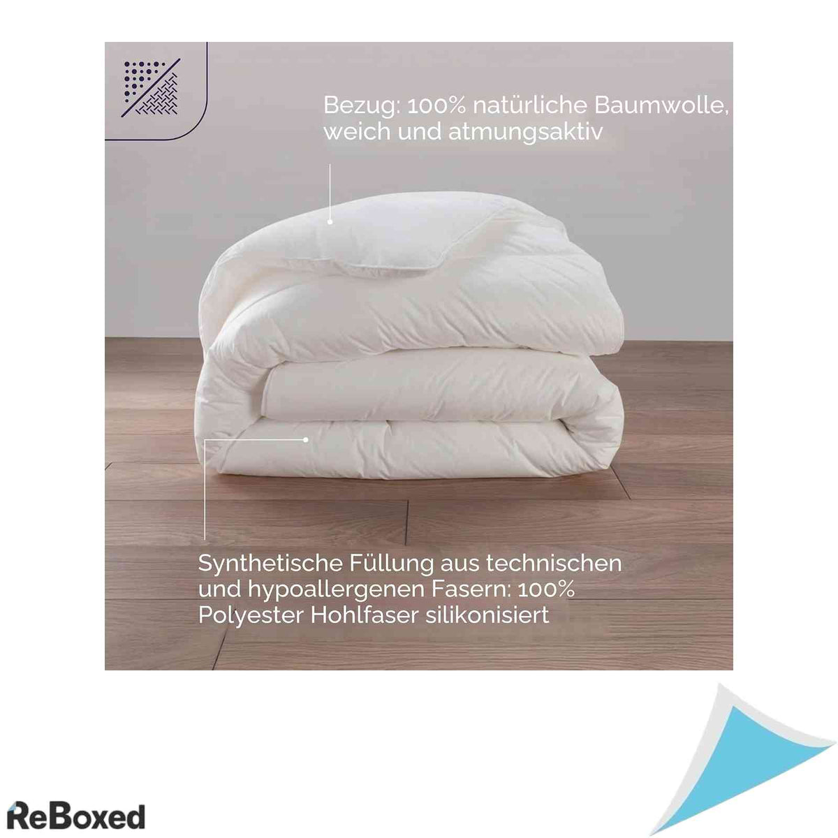 Pilota Anti-Acarieni Dodo Niagara 240x220 cm Umplutura Fibra Cava 300g/m2 Alb