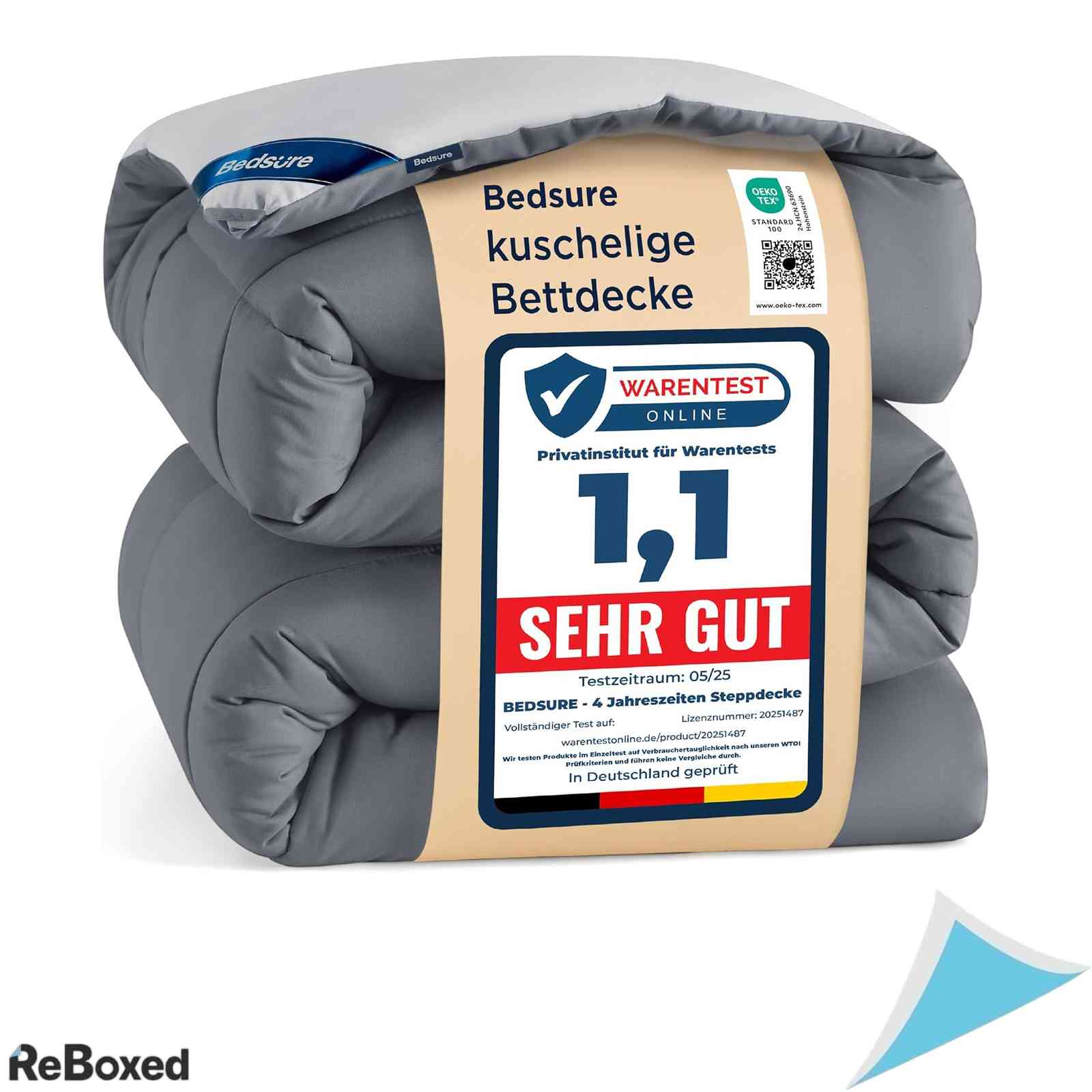 Pilota BEDSURE cu Husa Integrata 155x220cm Umplutura 300gsm Microfibra Lavabila Hipoalergenica