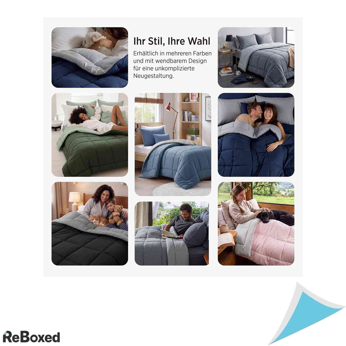 Pilota BEDSURE cu Husa Integrata 155x220cm Umplutura 300gsm Microfibra Lavabila Hipoalergenica