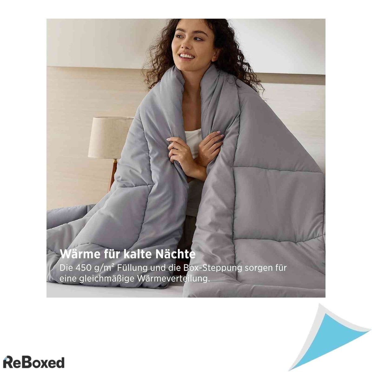 Pilota de Iarna Bedsure 155x220 cm Densitate 450 GSM Calduroasa si Matlasata Gri