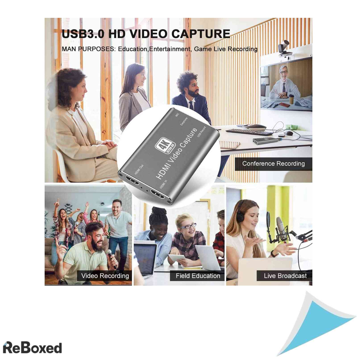 Placa de captura video 4K HDMI la USB 3.0 XIAPAI 1080P 60FPS pentru Live Streaming si Gaming