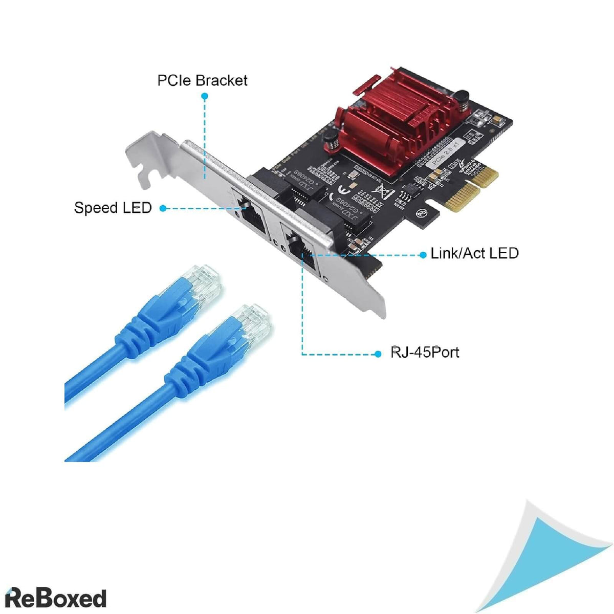Placa de Retea PCIe ULANSeN Dual Gigabit Ethernet, 2 x RJ45 10/100/1000 Mbps
