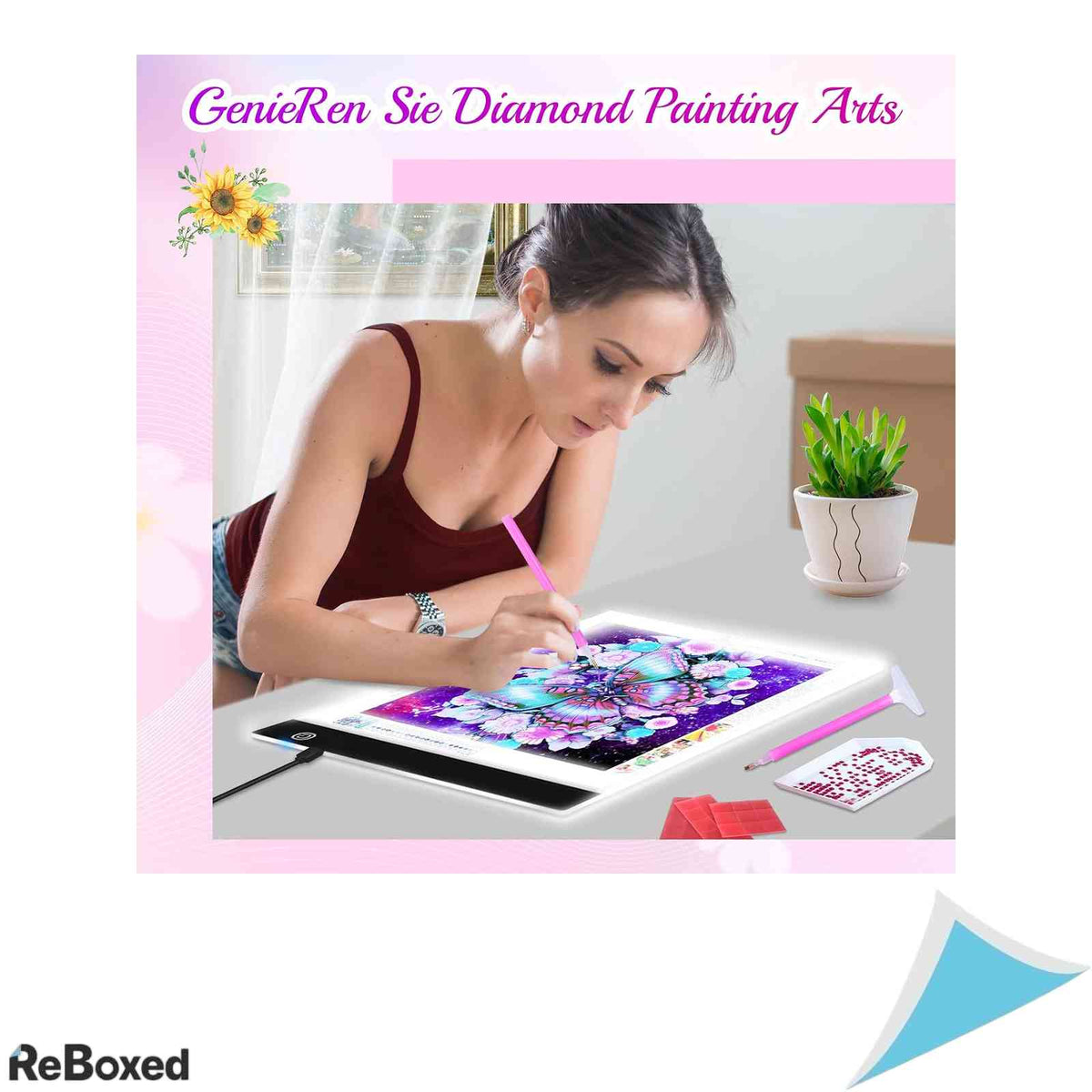 Placa Luminoasa A4 LED Guiseapue pentru Diamond Painting, Desen, Schite, Grafica si Caligrafie