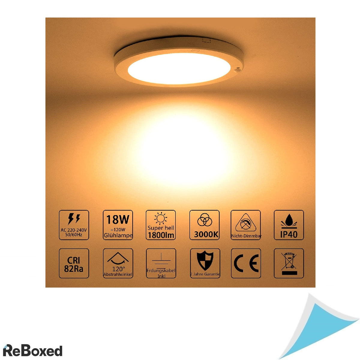 Plafoniera LED cu Senzor de Miscare, 18W, Ultra Subtire