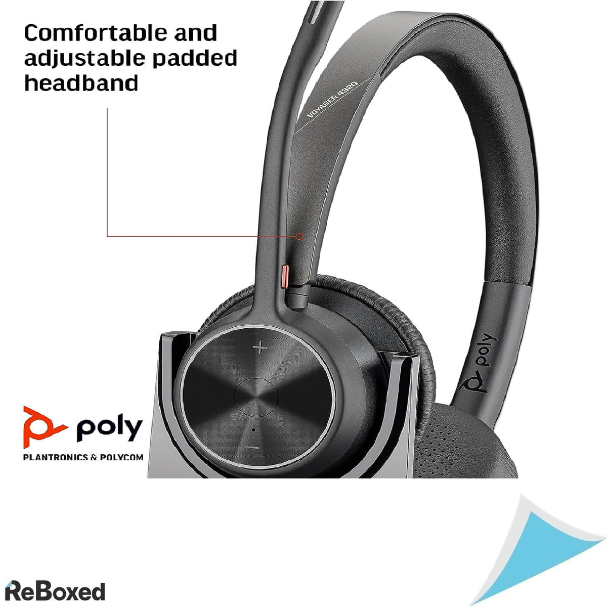 Poly Plantronics Voyager 4320 UC Casca Over-Ear cu Microfon USB-A Negru