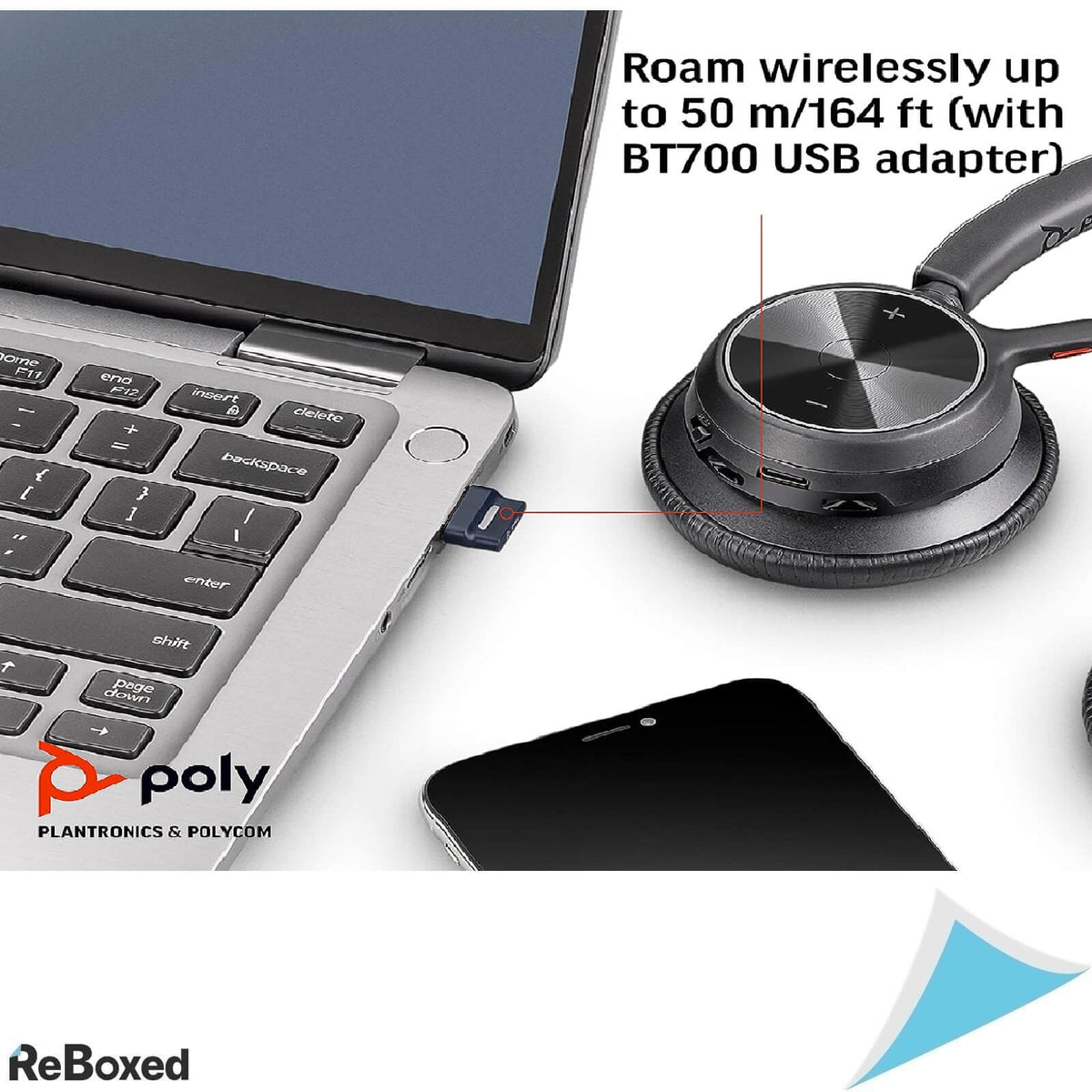 Poly Plantronics Voyager 4320 UC Casca Over-Ear cu Microfon USB-A Negru