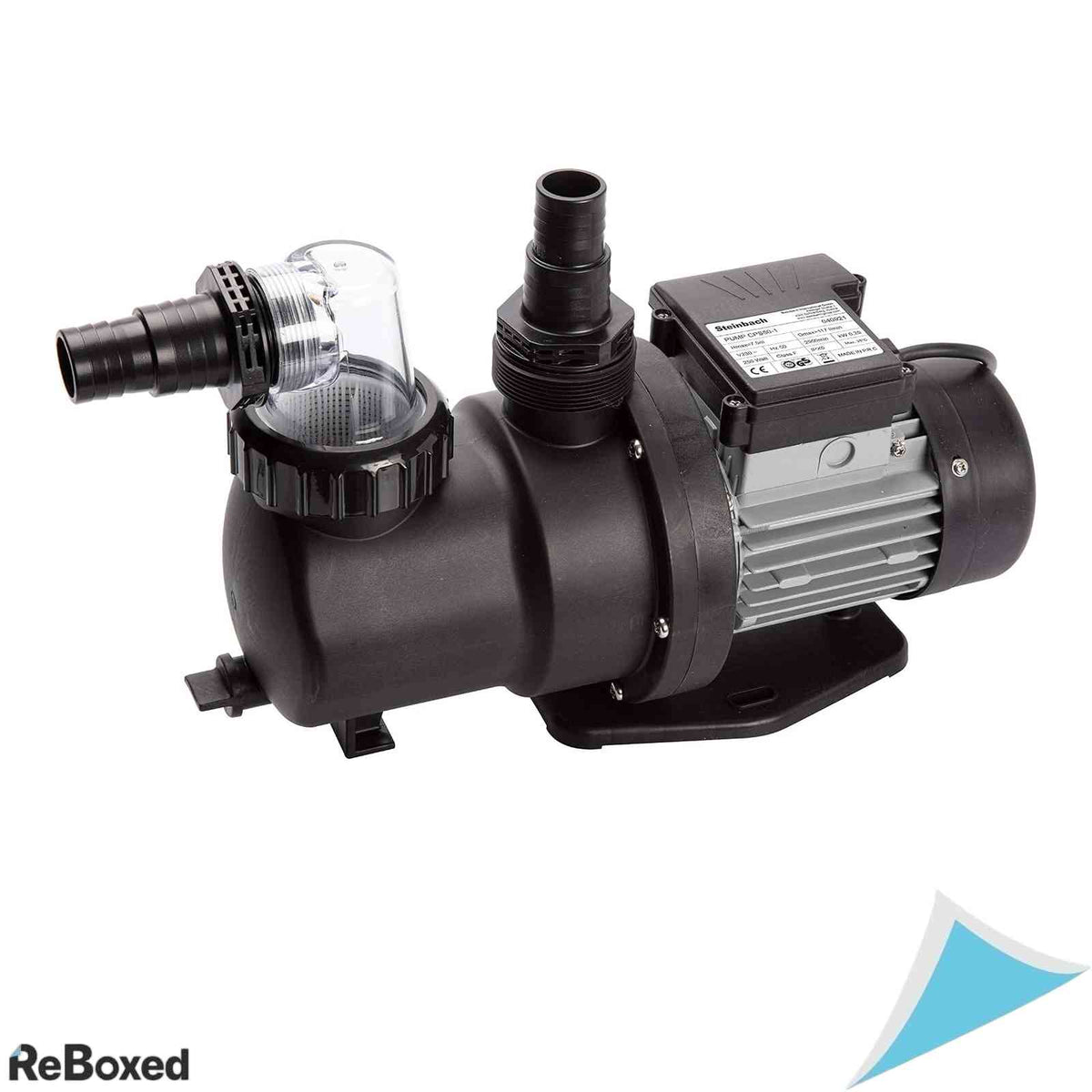 Pompa Filtrare Piscina Steinbach SPS 50-1 Debit 7000 l h Inaltime Pompare 7.5 m cu Prefiltru pentru Piscine de pana la 22000 L Putere 250W Negru