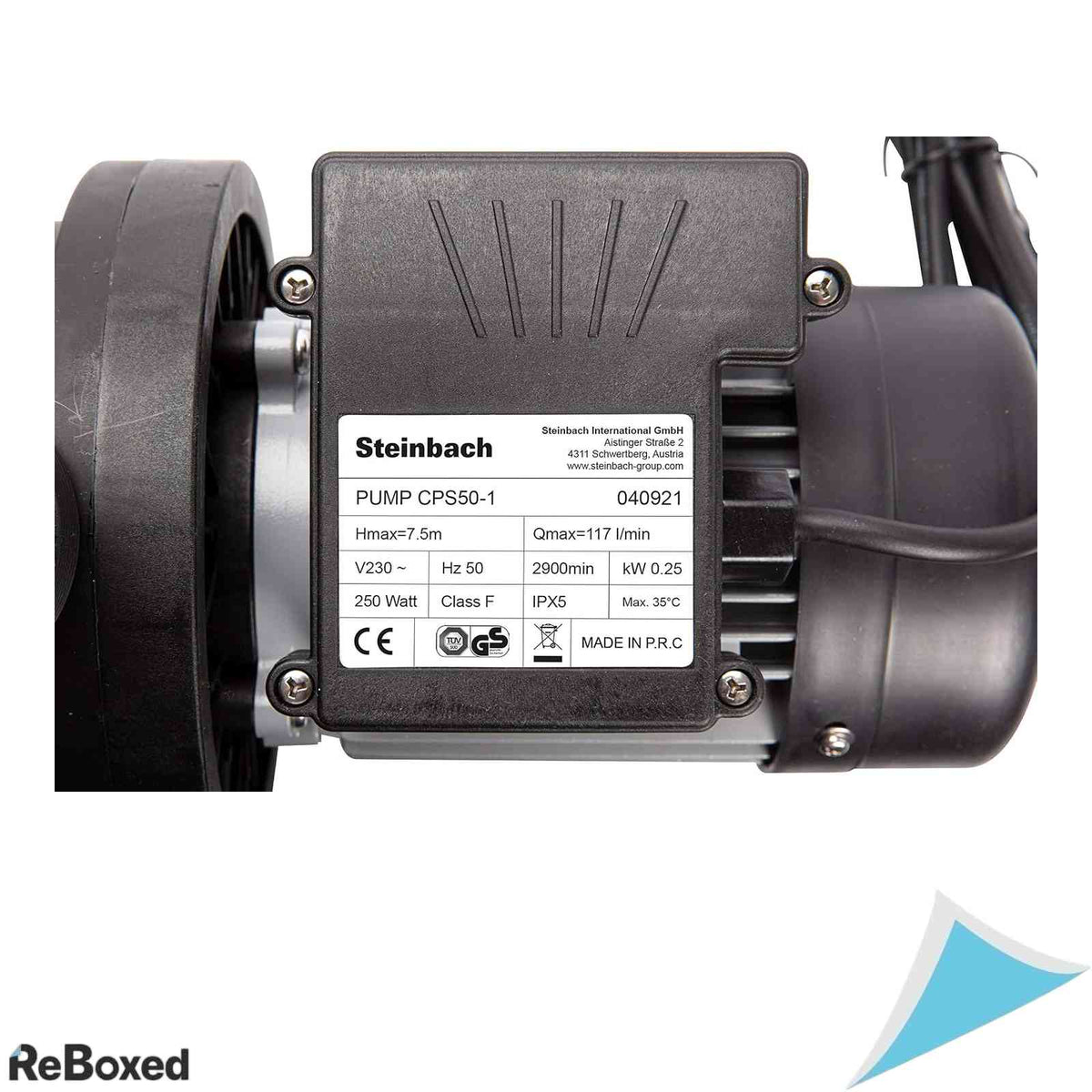 Pompa Filtrare Piscina Steinbach SPS 50-1 Debit 7000 l h Inaltime Pompare 7.5 m cu Prefiltru pentru Piscine de pana la 22000 L Putere 250W Negru