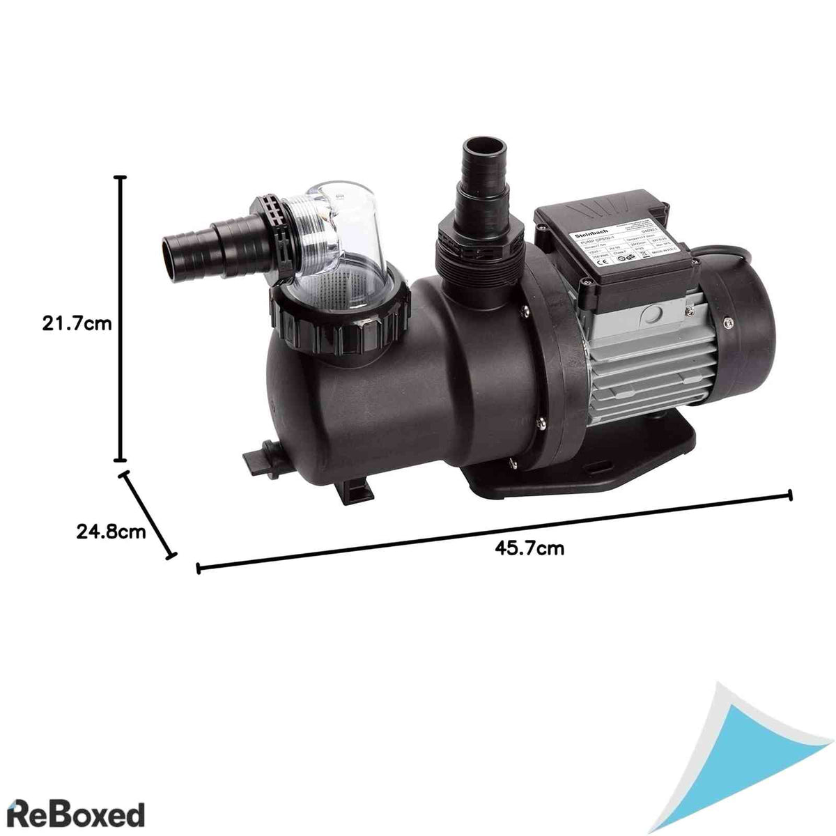 Pompa Filtrare Piscina Steinbach SPS 50-1 Debit 7000 l h Inaltime Pompare 7.5 m cu Prefiltru pentru Piscine de pana la 22000 L Putere 250W Negru