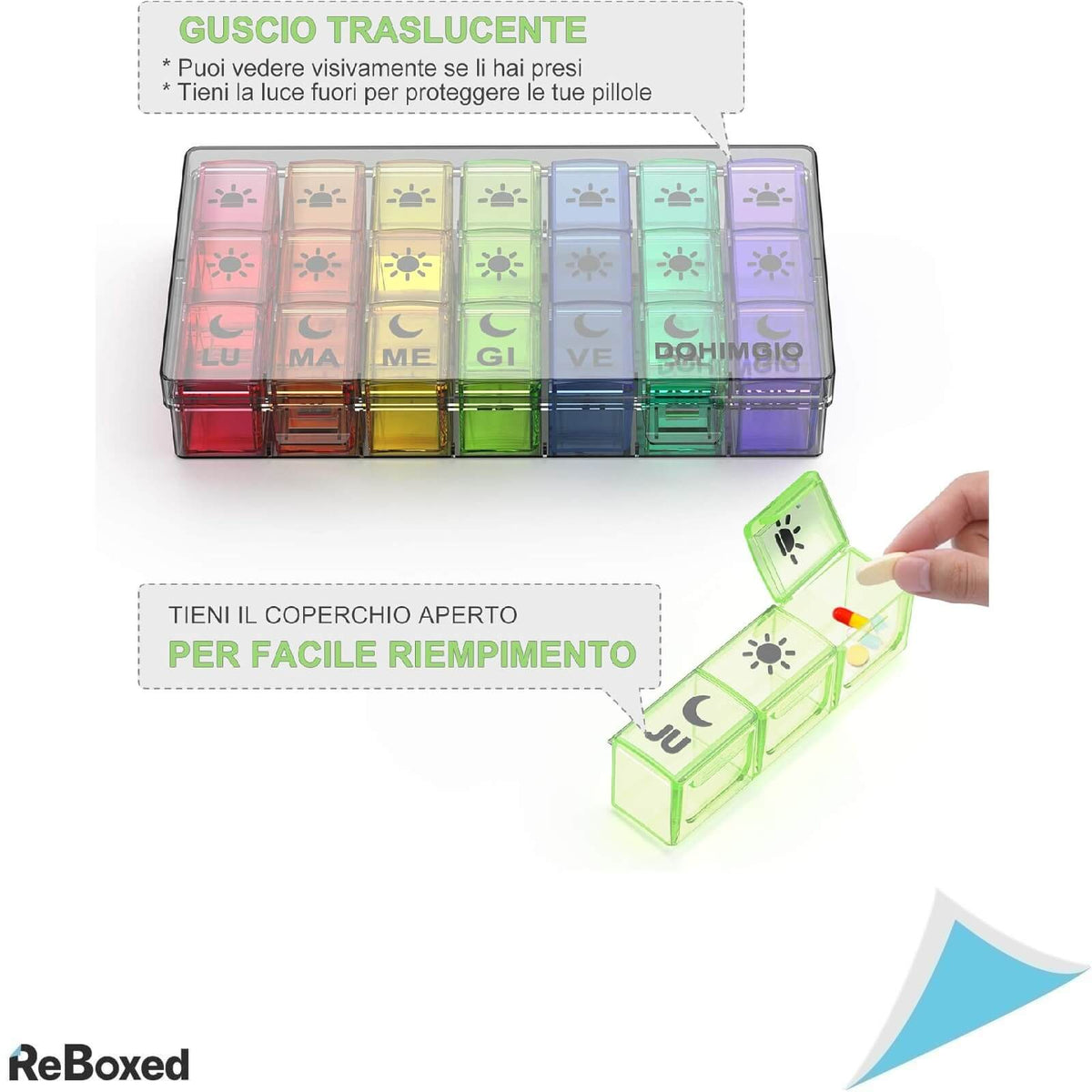 Portapillole Cutie Organizatoare pentru Pastile 21 Compartimente