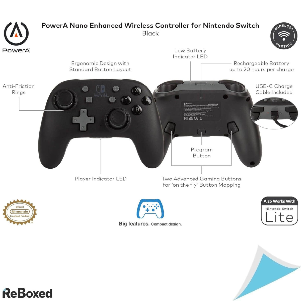 PowerA Nano Nintendo Switch Controller Wireless