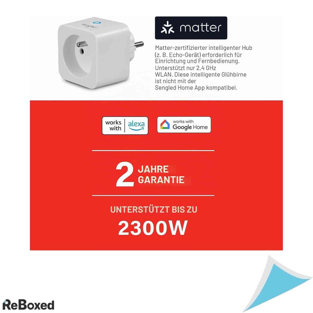 Priza Inteligenta Sengled Matter Wi-Fi 2.4GHz Compatibila Alexa Google HomeKit 2300W 10A