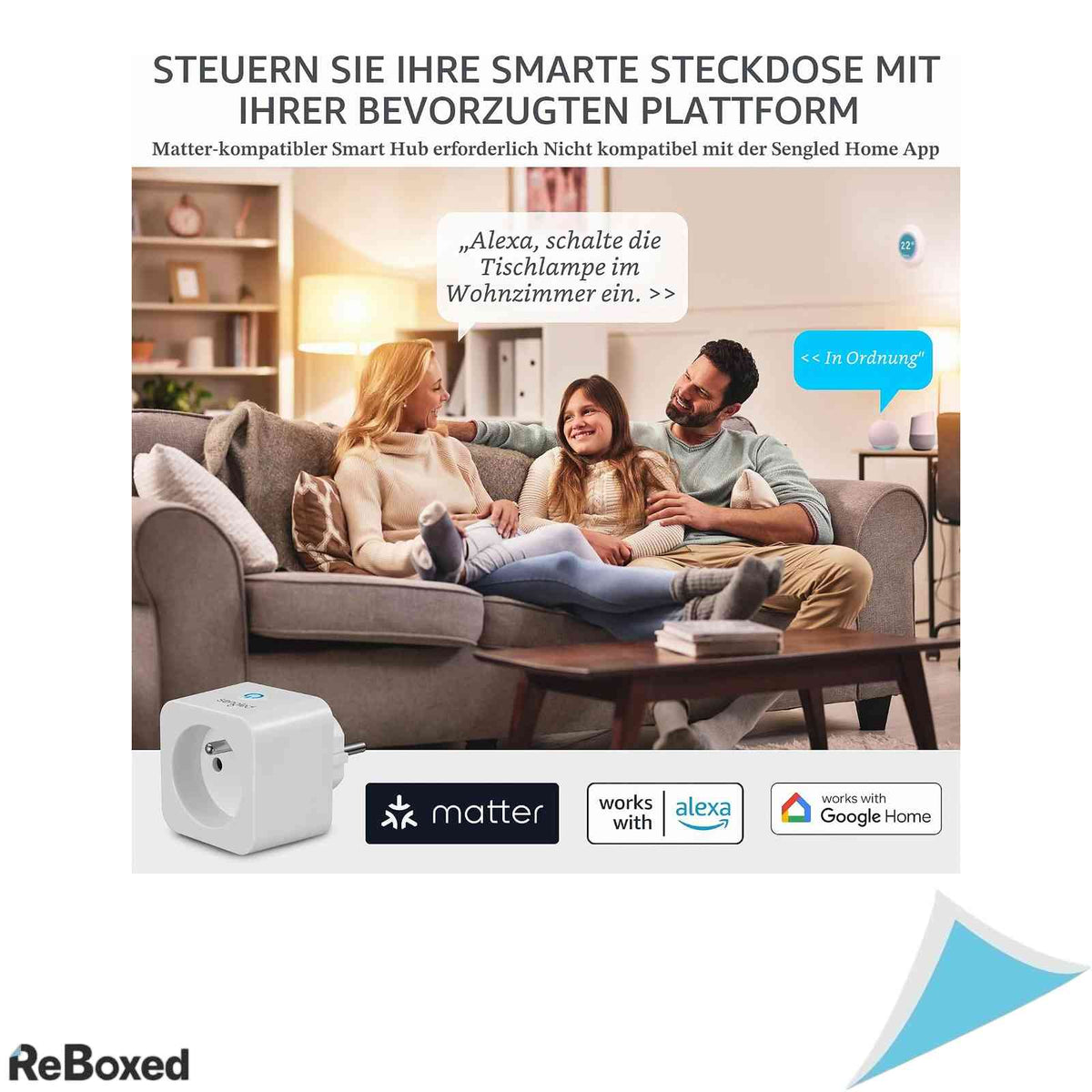 Priza Inteligenta Sengled Matter Wi-Fi 2.4GHz Compatibila Alexa Google HomeKit 2300W 10A